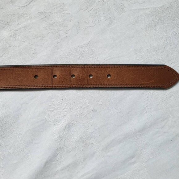 Brown Leather Belt by Fossil - Size 36 - Picture 3 of 6